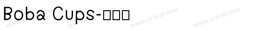 Boba Cups字体转换